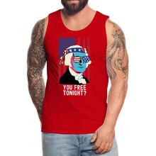 Load image into Gallery viewer, You Free Tonight  George Washington 4th of July Unisex charcoal You Free Tonight  George Washington 4th of July Unisex black You Free Tonight  George Washington 4th of July Unisex navy You Free Tonight  George Washington 4th of July Men’s Premium Tank - red
