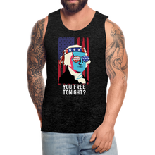 Load image into Gallery viewer, You Free Tonight  George Washington 4th of July Unisex charcoal You Free Tonight  George Washington 4th of July Unisex black You Free Tonight  George Washington 4th of July Unisex navy You Free Tonight  George Washington 4th of July Men’s Premium Tank - charcoal gray
