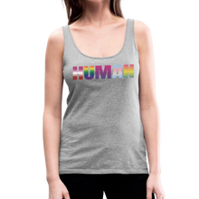 Load image into Gallery viewer, Human LGBT Women’s Premium Tank Top - heather gray

