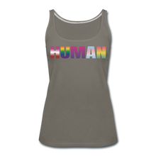 Load image into Gallery viewer, Human LGBT Women’s Premium Tank Top - asphalt gray
