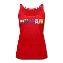 Load image into Gallery viewer, Human LGBT Women’s Premium Tank Top - red
