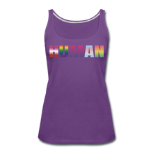 Load image into Gallery viewer, Human LGBT Women’s Premium Tank Top - purple
