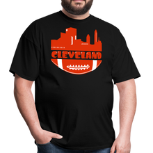 Load image into Gallery viewer, Downtown Cleveland Ohio Skyline Football Unisex Classic T-Shirt - black
