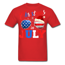 Load image into Gallery viewer, Patriotic Christmas In July, Red White and Blue Shirt - red
