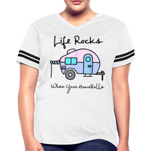Load image into Gallery viewer, Funny Camping Women’s Vintage Sport T-Shirt - white/black
