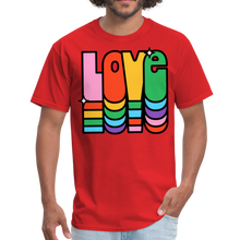 Load image into Gallery viewer, Retro Vintage Hippie Style Love 1960&#39;s T-Shirt - red
