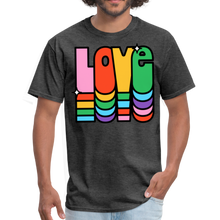 Load image into Gallery viewer, Retro Vintage Hippie Style Love 1960&#39;s T-Shirt - heather black
