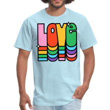Load image into Gallery viewer, Retro Vintage Hippie Style Love 1960&#39;s T-Shirt - powder blue
