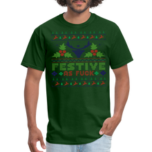 Load image into Gallery viewer, Festive As Fuck Unisex Classic T-Shirt - forest green
