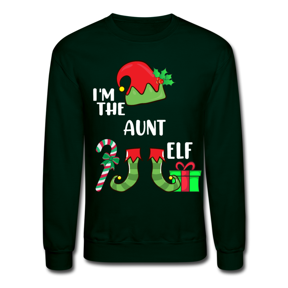 Aunt Elf Crewneck Sweatshirt - forest green
