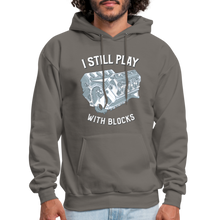 Load image into Gallery viewer, I Still Play With Blocks Racing Funny Mechanic Men&#39;s Hoodie - asphalt gray
