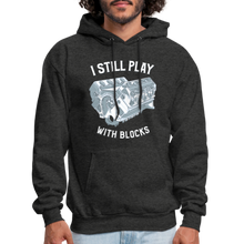 Load image into Gallery viewer, I Still Play With Blocks Racing Funny Mechanic Men&#39;s Hoodie - charcoal grey
