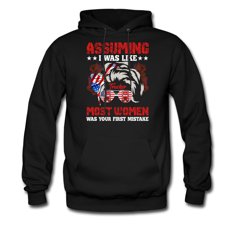 Sarcastic Woman Truck Driver Hoodie - black