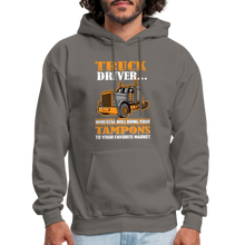 Load image into Gallery viewer, Sarcastic Truck Driver Saying Men&#39;s Hoodie - asphalt gray
