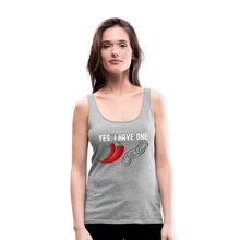 Load image into Gallery viewer, Spicy Chain Link, Hot Pepper Yes I Have One Women’s Premium Tank Top - heather gray
