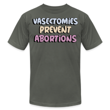 Load image into Gallery viewer, Vasectomies Prevent Abortion Pro Choice Women&#39;s Rights Unisex Jersey T-Shirt by Bella + Canvas - asphalt
