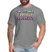 Load image into Gallery viewer, Vasectomies Prevent Abortion Pro Choice Women&#39;s Rights Unisex Jersey T-Shirt by Bella + Canvas - slate
