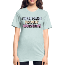 Load image into Gallery viewer, Vasectomies Prevent Abortion Pro Choice Women&#39;s Rights Unisex Heather Prism T-Shirt - heather prism ice blue
