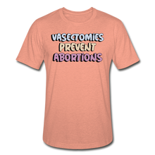 Load image into Gallery viewer, Vasectomies Prevent Abortion Pro Choice Women&#39;s Rights Unisex Heather Prism T-Shirt - heather prism sunset
