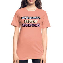 Load image into Gallery viewer, Vasectomies Prevent Abortion Pro Choice Women&#39;s Rights Unisex Heather Prism T-Shirt - heather prism sunset
