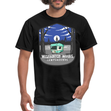 Load image into Gallery viewer, Wishabitch Woods Campgrounds Funny Camping  Unisex T-Shirt - black
