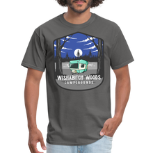 Load image into Gallery viewer, Wishabitch Woods Campgrounds Funny Camping  Unisex T-Shirt - charcoal
