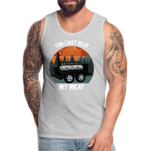 Load image into Gallery viewer, BBQ Grilling You Can&#39;t Beat Funny Meat Smoking  Men’s Premium Tank - heather gray

