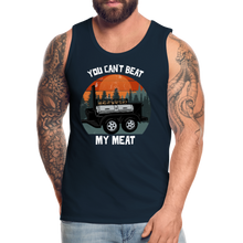 Load image into Gallery viewer, BBQ Grilling You Can&#39;t Beat Funny Meat Smoking  Men’s Premium Tank - deep navy
