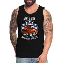 Load image into Gallery viewer, Just A Boy Who Loves Mowers Men’s Premium Tank - black
