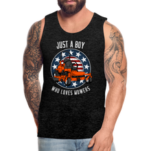 Load image into Gallery viewer, Just A Boy Who Loves Mowers Men’s Premium Tank - charcoal grey
