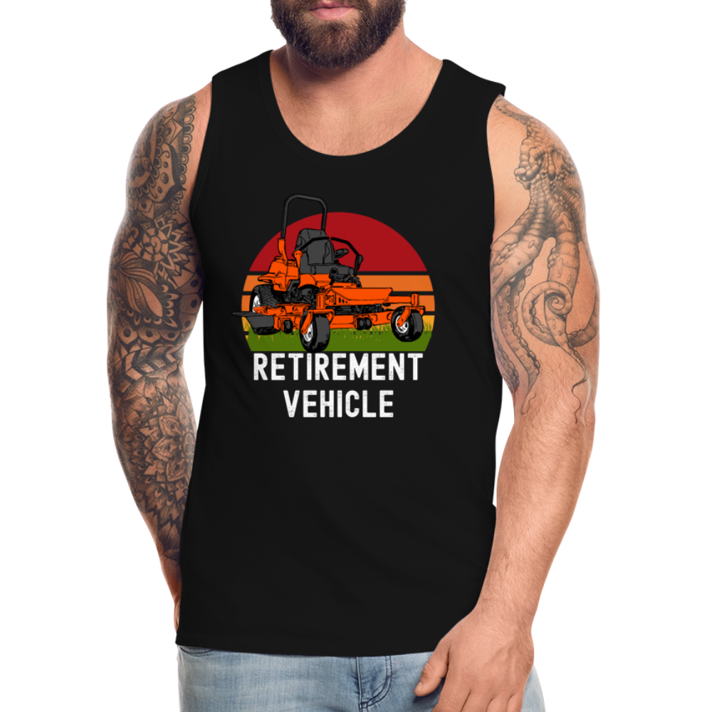 Retirement Vehicle Funny Zero Turn Lawn Mower Men’s Premium Tank - black