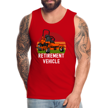 Load image into Gallery viewer, Retirement Vehicle Funny Zero Turn Lawn Mower Men’s Premium Tank - red
