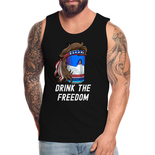 Drink The Freedom Funny 4th Of July Men’s Premium Tank - black