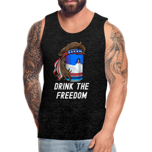 Load image into Gallery viewer, Drink The Freedom Funny 4th Of July Men’s Premium Tank - charcoal grey
