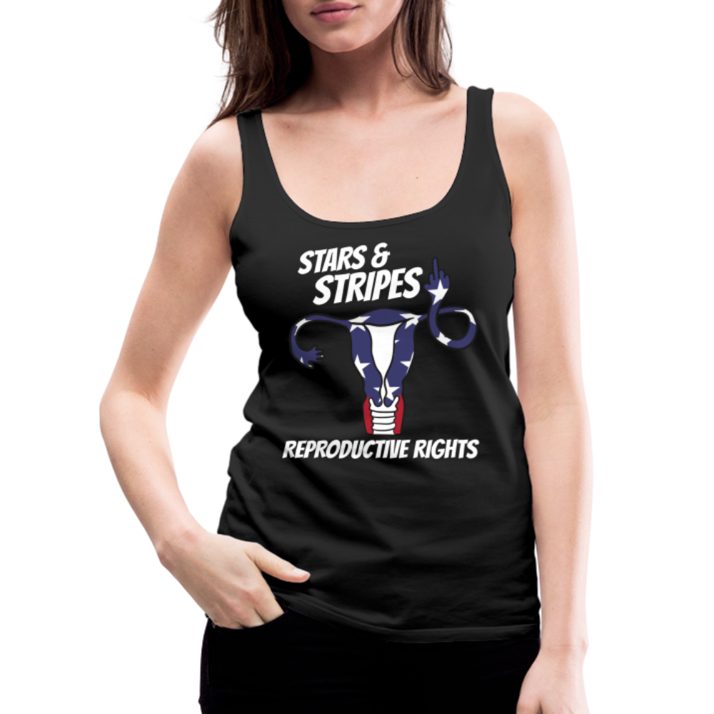 Stars, Stripes, Reproductive Rights Patriotic 4th Of July Women’s Premium Tank Top - black