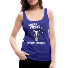 Load image into Gallery viewer, Stars, Stripes, Reproductive Rights Patriotic 4th Of July Women’s Premium Tank Top - royal blue
