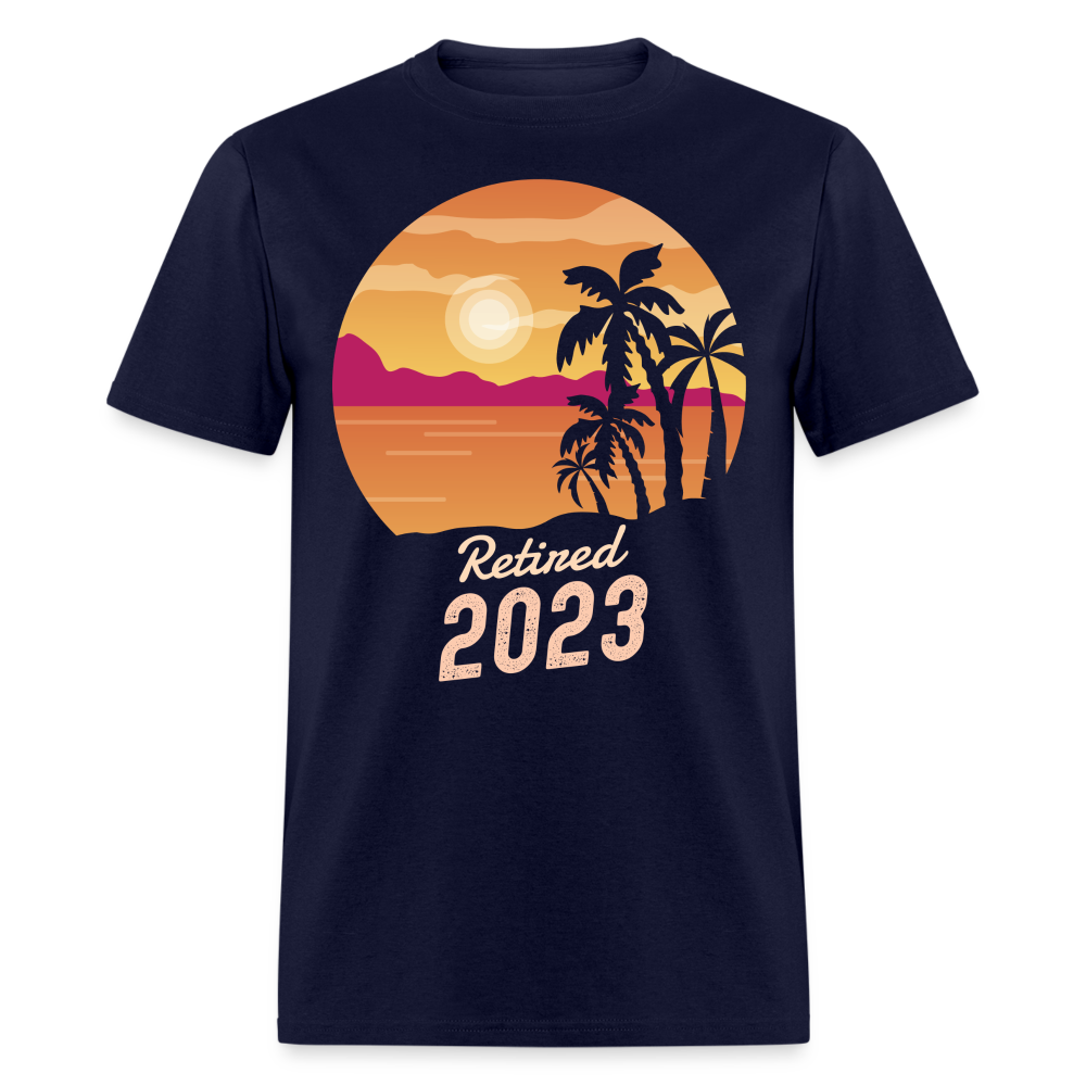 Retired 2023 Beach Retirement Unisex Classic T-Shirt - navy