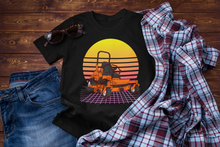 Load image into Gallery viewer, Retrowave Zero Turn Lawn Mower Landscaping Unisex Classic T-Shirt
