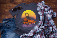 Load image into Gallery viewer, Retrowave Zero Turn Lawn Mower Landscaping Unisex Classic T-Shirt
