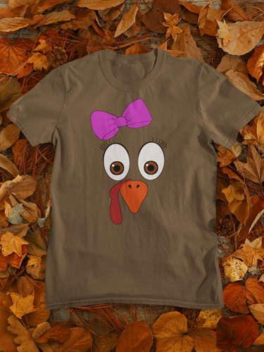 Thanksgiving Turkey 2 Turkey Face T-Shirt - E.G. Supplies, LLC 