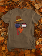 Load image into Gallery viewer, Funny Thanksgiving 6 Turkey Face T-Shirt - E.G. Supplies, LLC 
