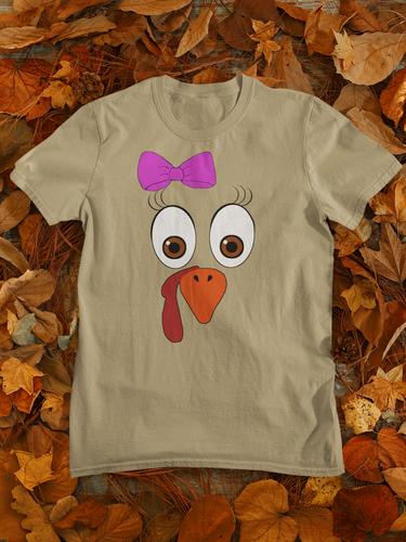 Cute Thanksgiving 9 Turkey Face Unisex T-Shirt - E.G. Supplies, LLC 