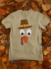 Load image into Gallery viewer, Funny Thanksgiving 5 Turkey Face Unisex T-Shirt - E.G. Supplies, LLC 
