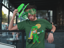 Load image into Gallery viewer, St Patrick&#39;s Day Dabbing Leprechaun In A Mask Unisex Classic T-Shirt
