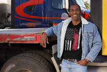 Load image into Gallery viewer, Truck Driver Trucker Line American Flag
