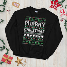 Load image into Gallery viewer, Purry Christmas Cat Ugly Sweater
