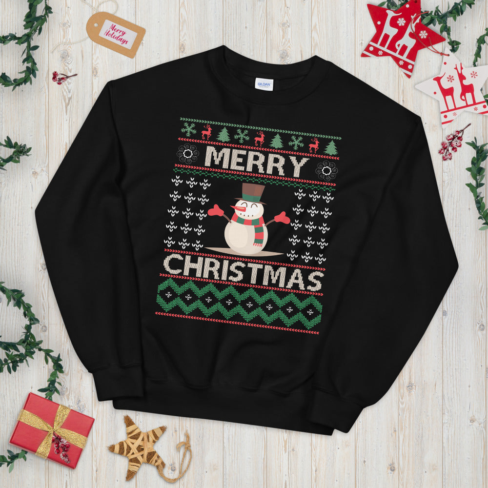 Merry Christmas Snowman Ugly Sweater
