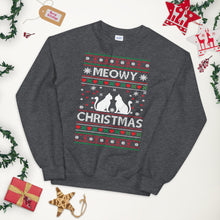 Load image into Gallery viewer, Meowy Christmas Ugly Sweater
