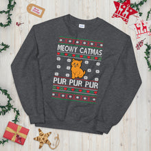 Load image into Gallery viewer, Meowy Catmas Ugly Christmas Sweater
