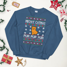 Load image into Gallery viewer, Meowy Catmas Ugly Christmas Sweater
